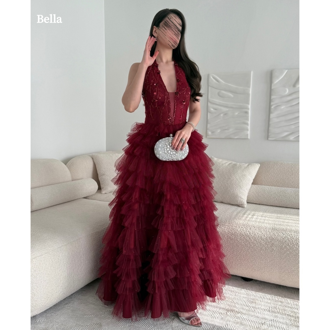 Women Formal Wear For Graduation - Bella op maat gemaakte satijnen off-the-shoulder