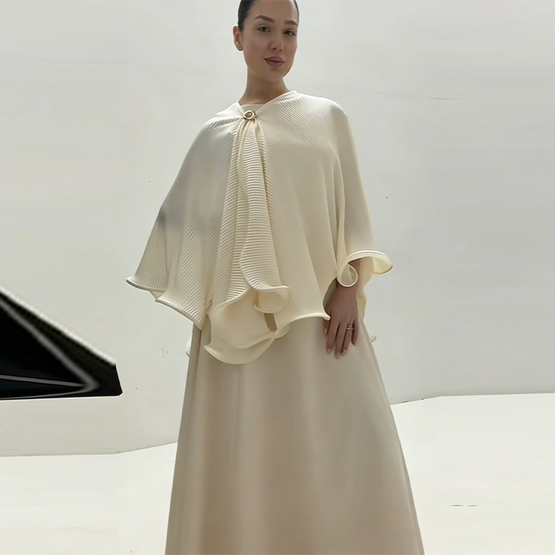 Woman Formal Wear - Romantische sierlijke sjaaljurkset Elegant Retro Gentle