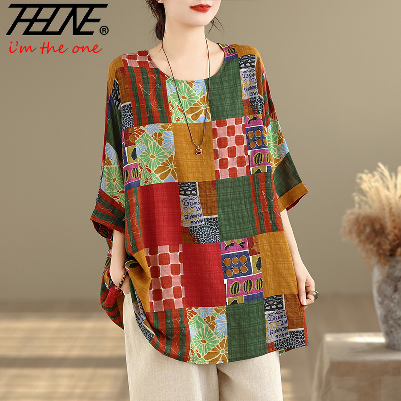 Women'S Formal Wear Blouse - THHONE Dames Shirts Print Losse Plus