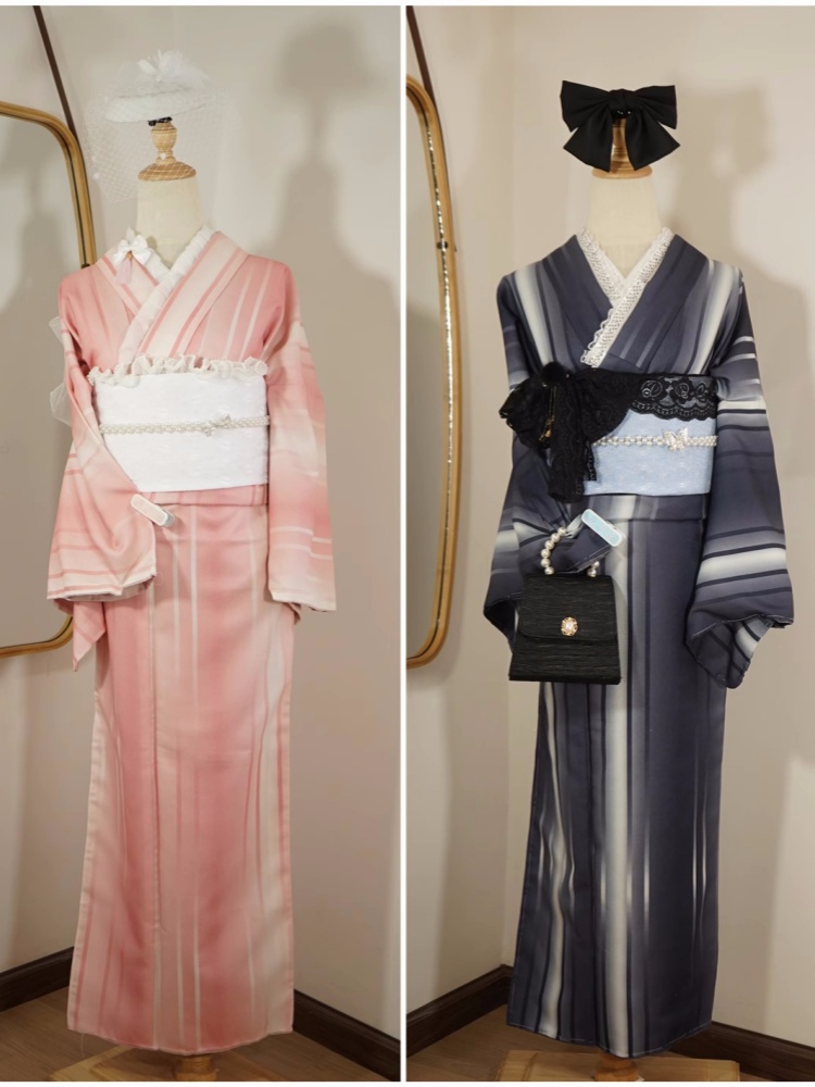 Women'S Formal Traditional Wear - Dames Japanse Stijl Formele Kimono Dubbellaags
