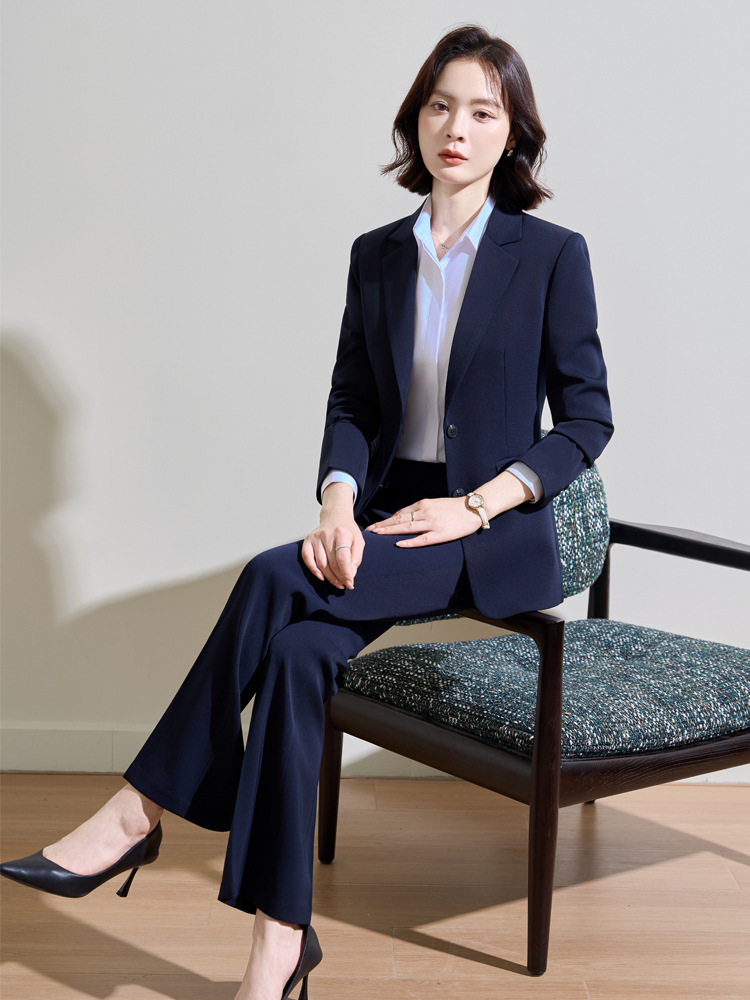 Women Formal Wear Interview - Donkerblauw professioneel pak voor dames, geschikt