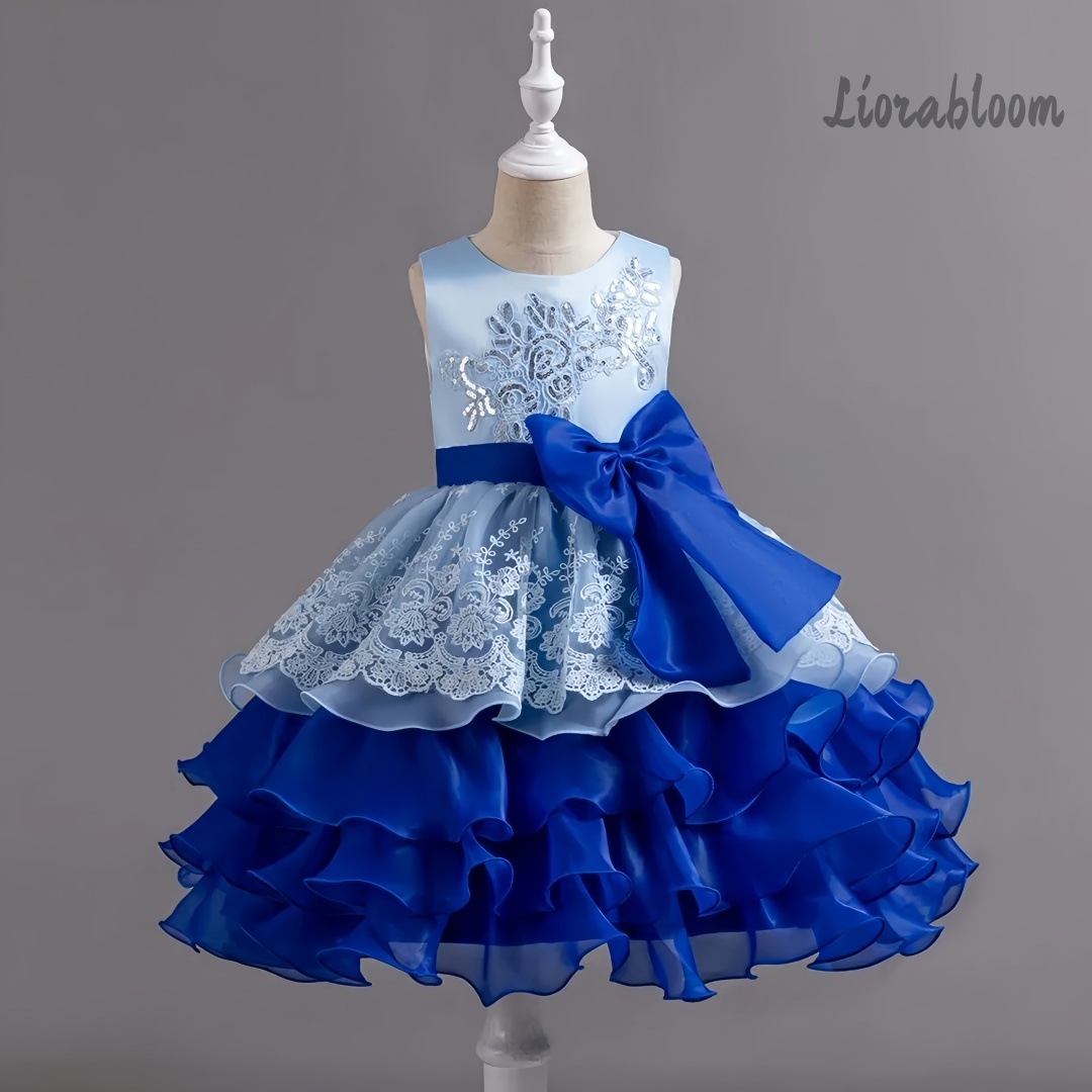 Woman Formal Wear - Meisjesjurk met grote strik, mouwloze formele