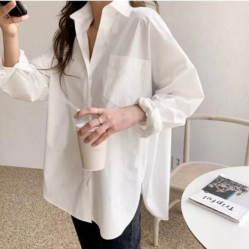 Women'S Formal Wear Blouse - 2026 Mode Nieuwe Katoenen Lange Mouw