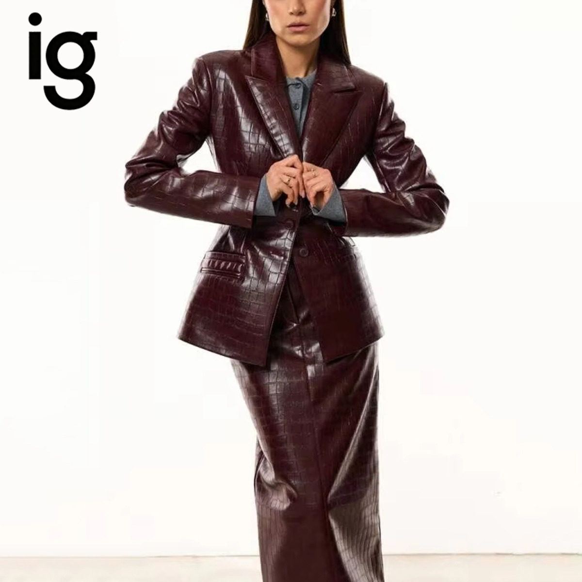 IG Dames Bourgondische Croc Ku - Woman Formal Wear recensie en prijs