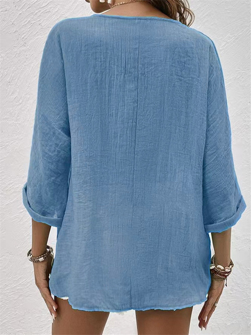 Elegante knoppen effen blouse  - Women'S Formal Wear Blouse recensie en prijs