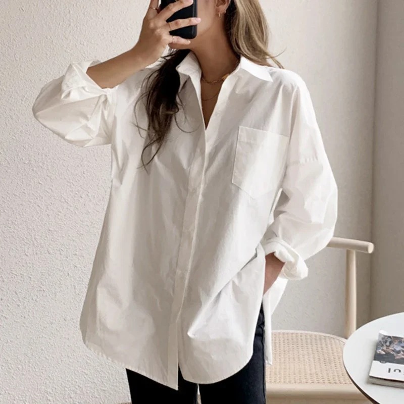 2026 Mode Nieuwe Katoenen Lang - Women'S Formal Wear Blouse recensie en prijs