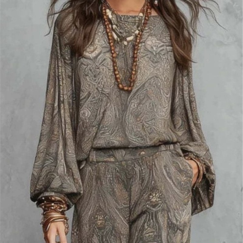 Boho Paisley Print Tweedelig S - Women'S Formal Wear Blouse recensie en prijs