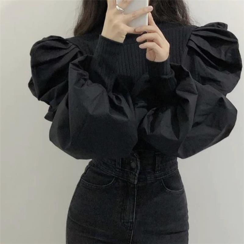 Gebreide Pofblouse Met Lange M - Women'S Formal Wear Blouse recensie en prijs