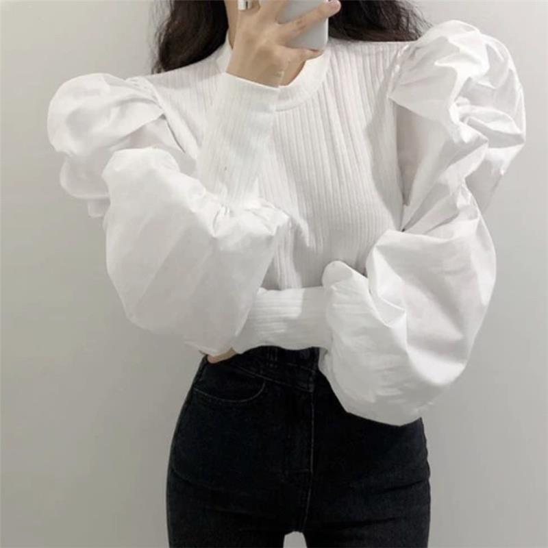 Gebreide Pofblouse Met Lange M - Women'S Formal Wear Blouse recensie en prijs