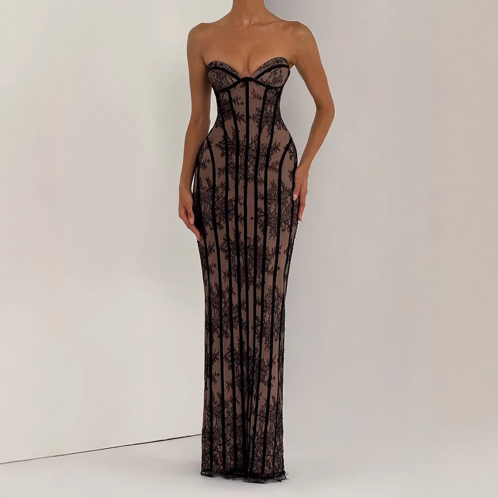 Strapless bodycon maxi jurk vo - Woman Formal Wear recensie en prijs