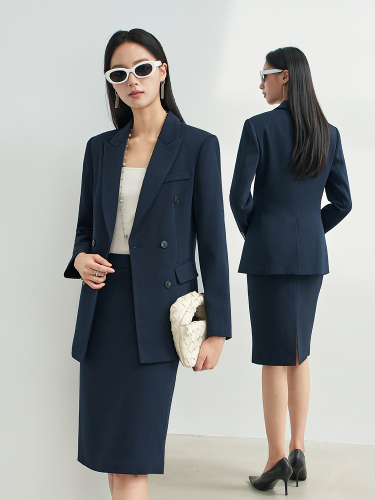 Marineblauw professioneel rokp - Women Formal Wear Interview recensie en prijs