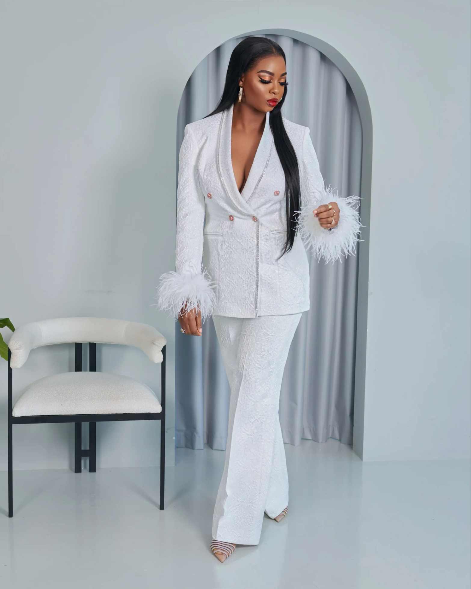 Formele damesjassets met bloem - Women Formal Wear For Graduation recensie en prijs